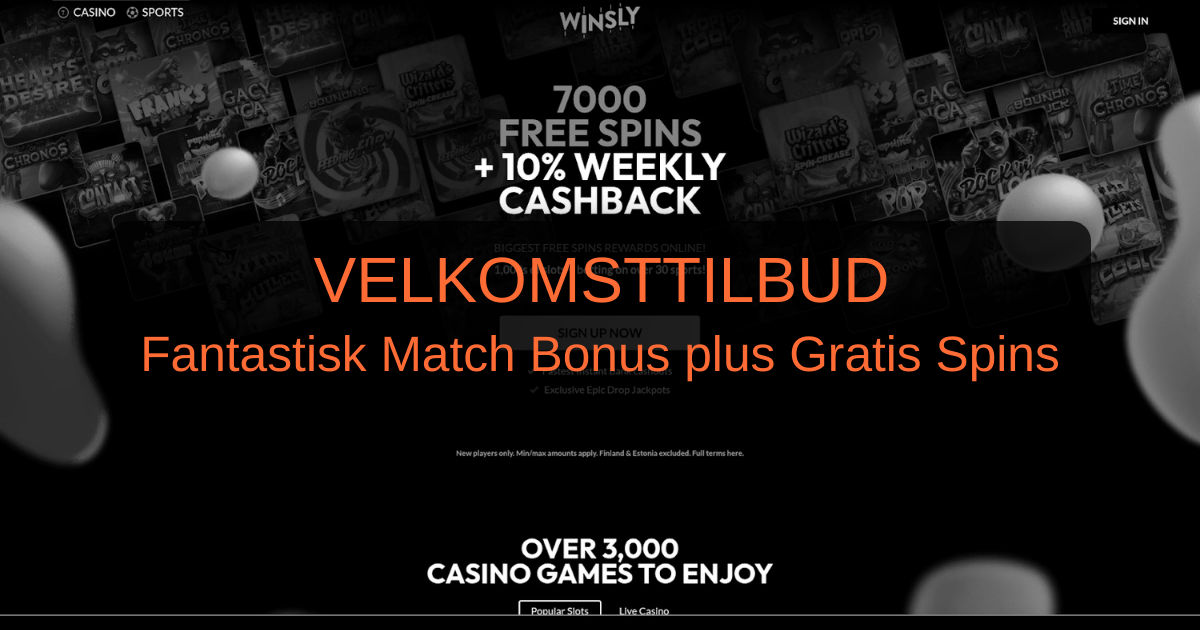 Winsly Casino Danmark - Officielt licenseret spillesite